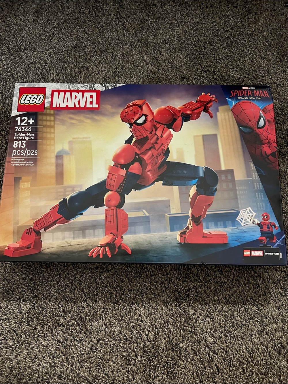 Lego NIB #76347 Marvel Red and Black Spider-Man Buildable Action Figure with Web